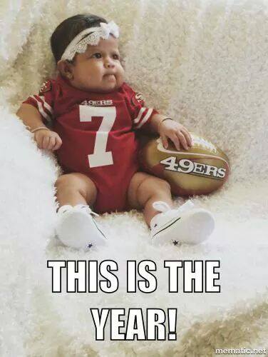 Baby watching her first 49ers game!
