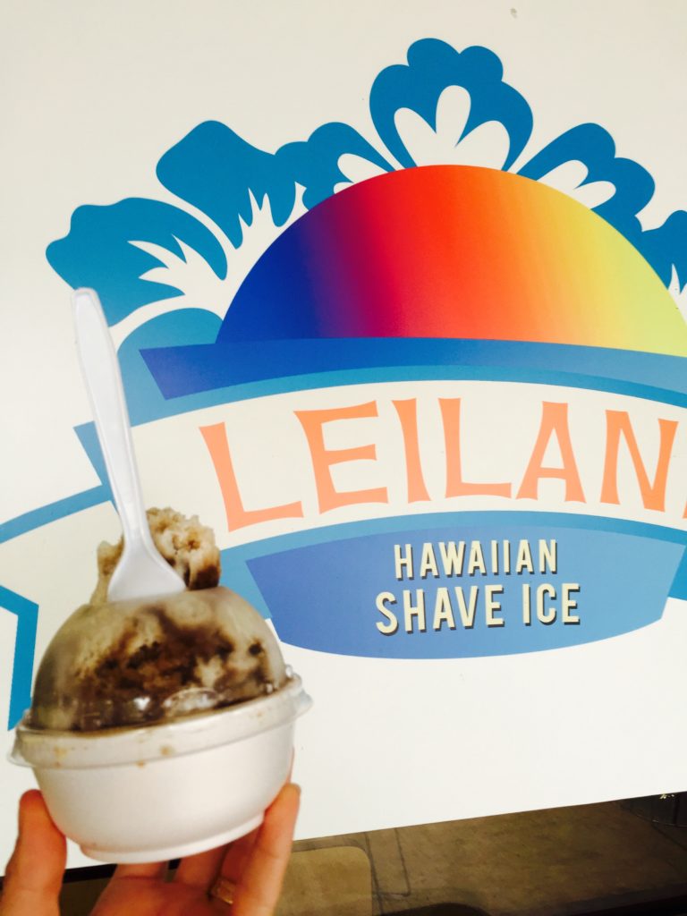 The "Root Beer Cheer" at Leilani Shave Ice.