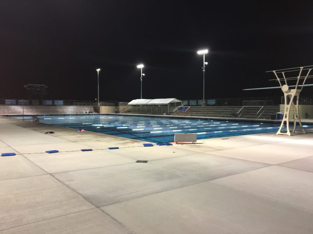 State of the art pool at Bullard High School Aquatics Complex