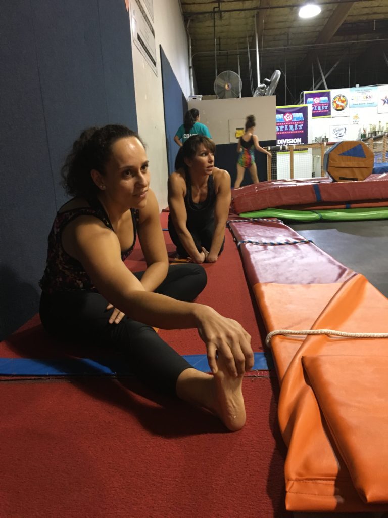 Stretching at Gymnastics Beat