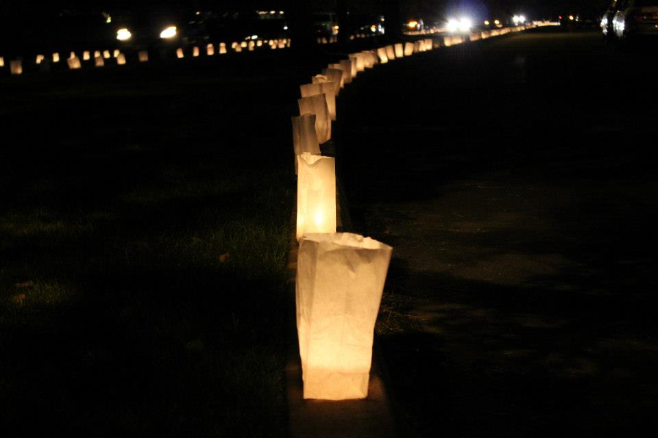 Beautiful Christmas Eve Luminaries (hoping the rain doesn't stop them this year!)