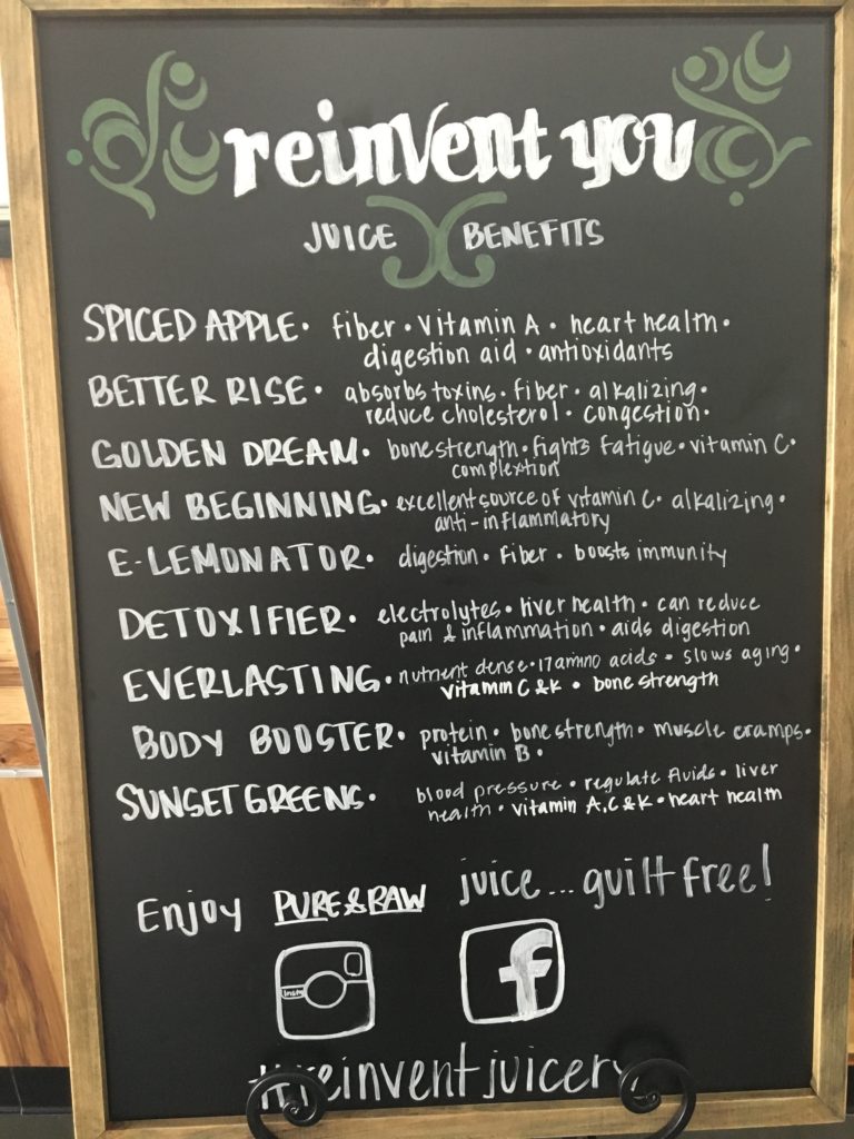 The menu at Re-invent