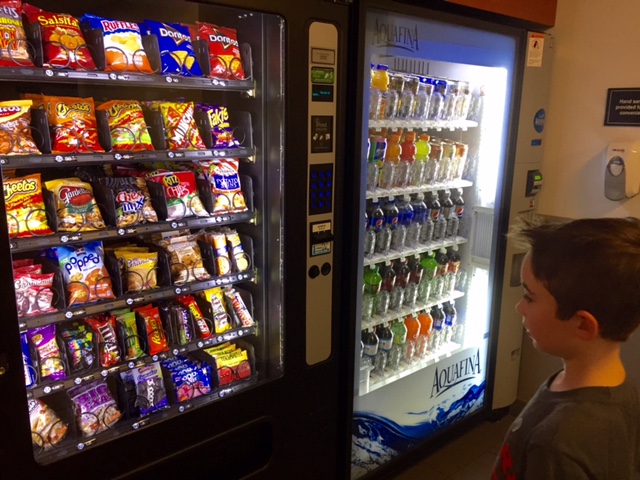 The snack options for a child waiting for parents to finish paperwork at Toyota of Clovis had my son in awe