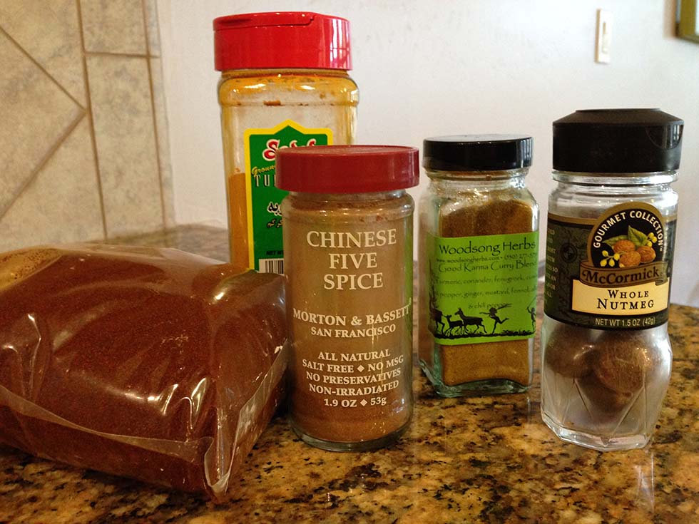 Here are the spices you'll need.