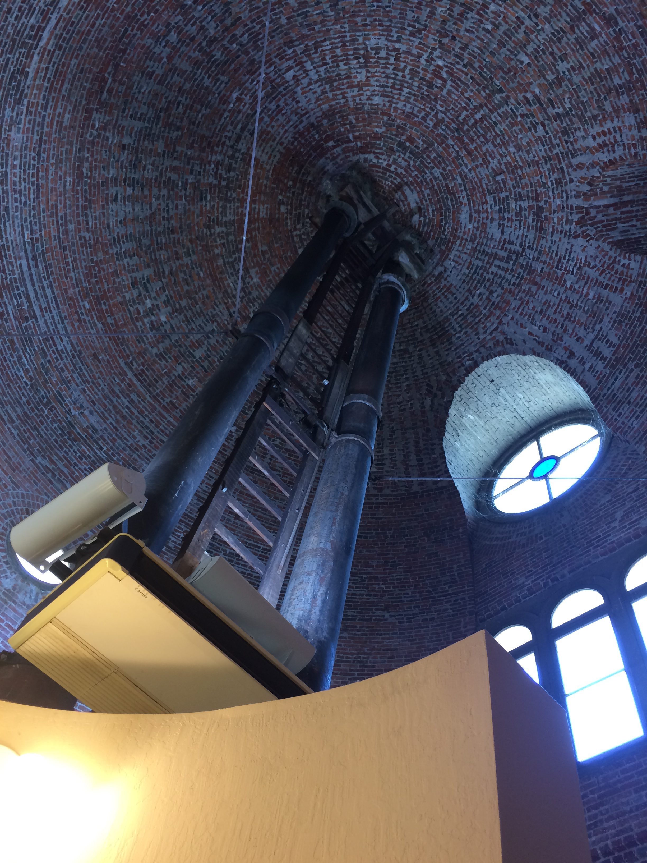 Inside the Water Tower, looking up.