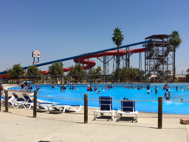 You never have to wait in line to get cooled off immediately in the wave pool!