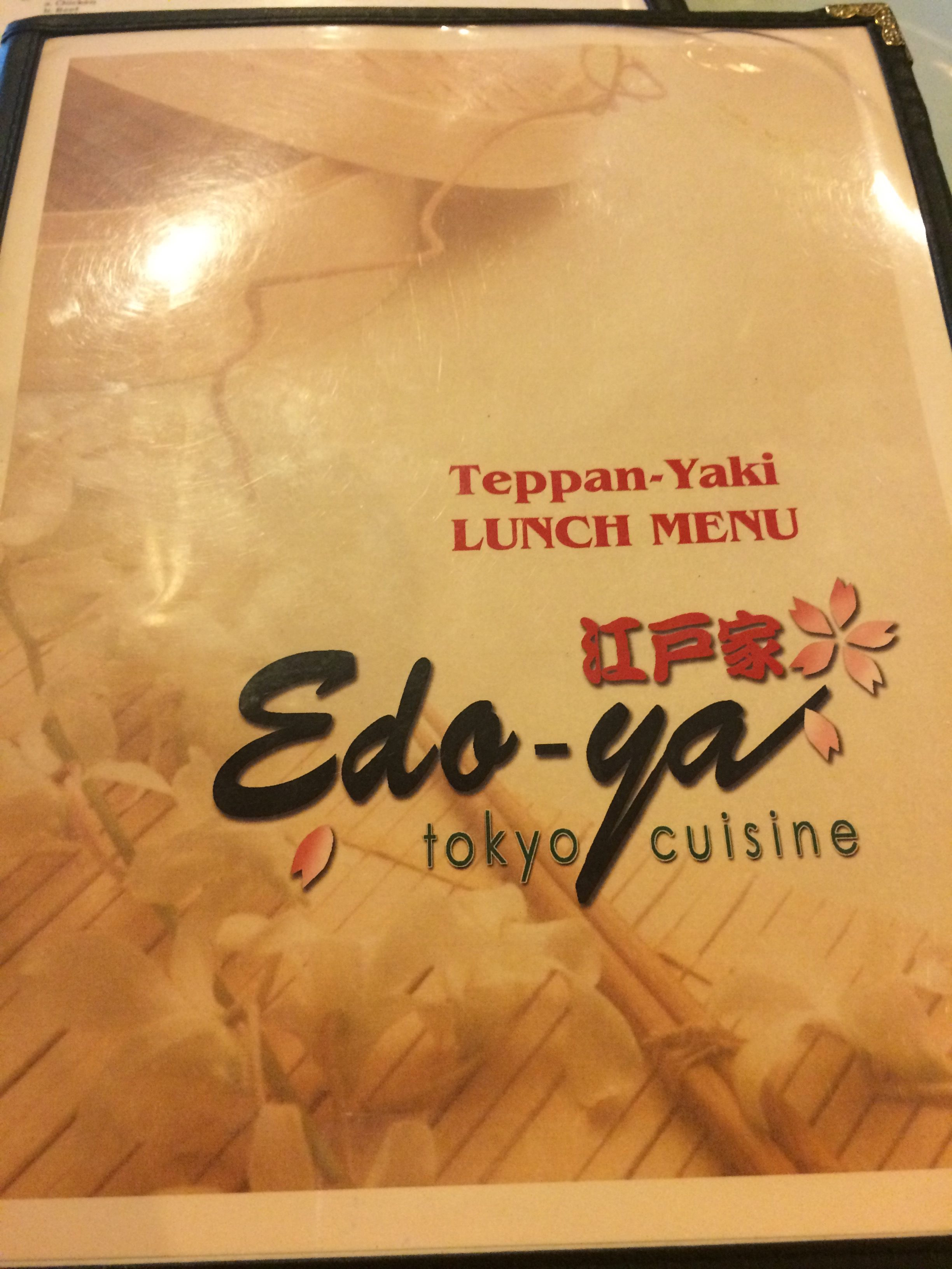 Edo-Ya Tokyo menu