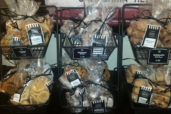 Corner Bakery sells a variety of cookies, cakes and pastries.
