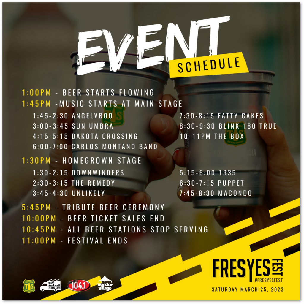 Music and Event Schedule at FresYes Fest 2023