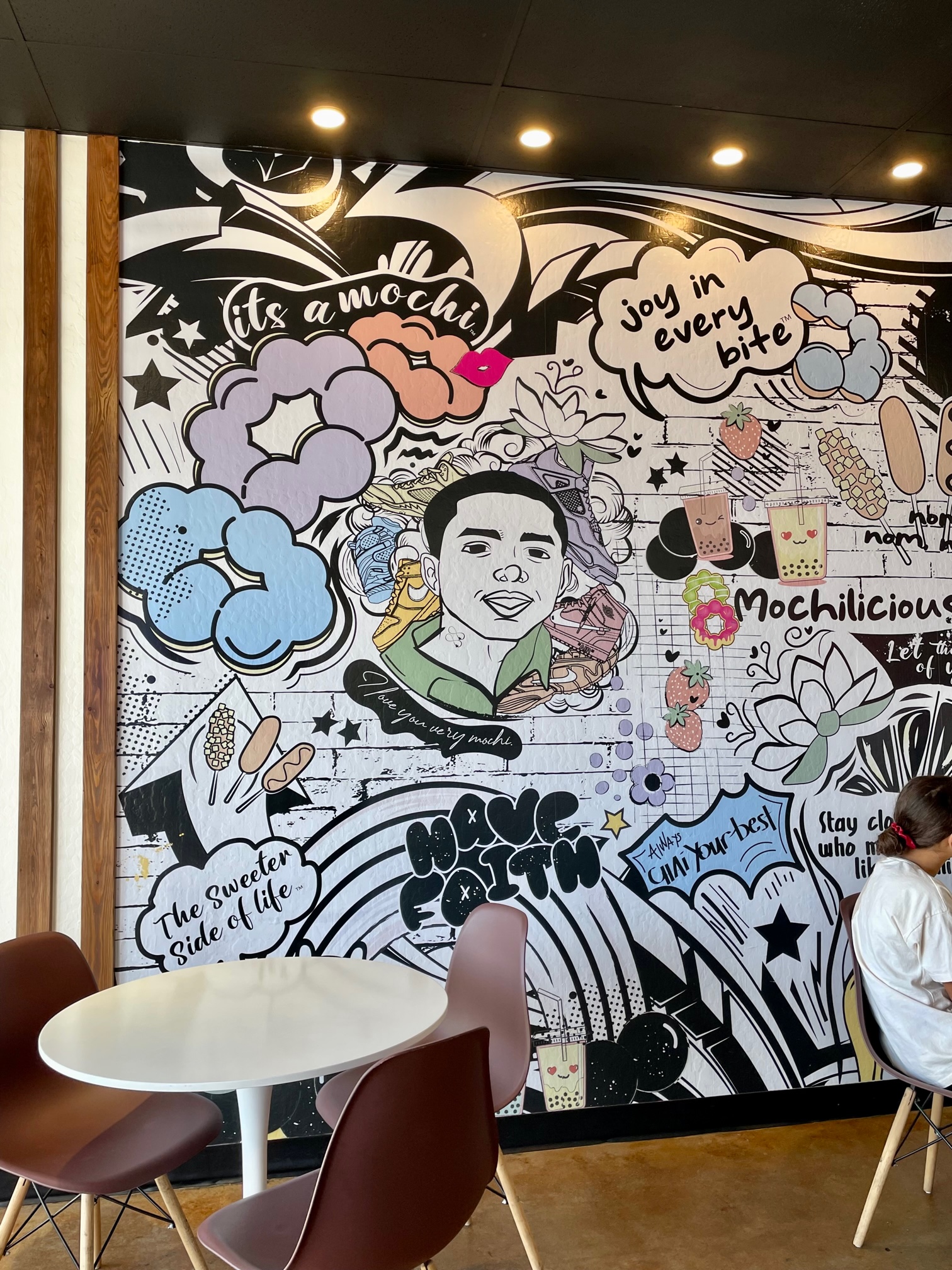 Interior mural at  Mochilicious in South West Fresno
