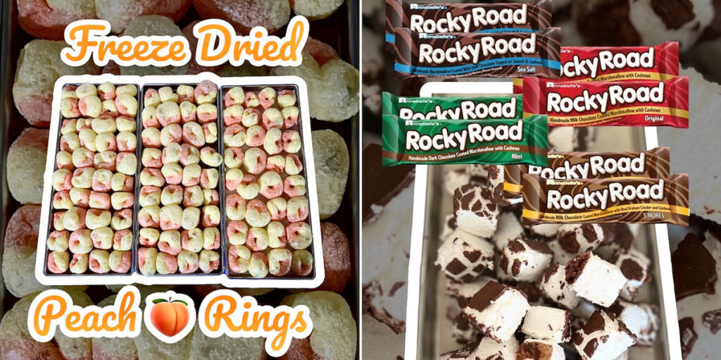 DD’s Freeze Dried Treat’s Peach Rings and Rocky Road