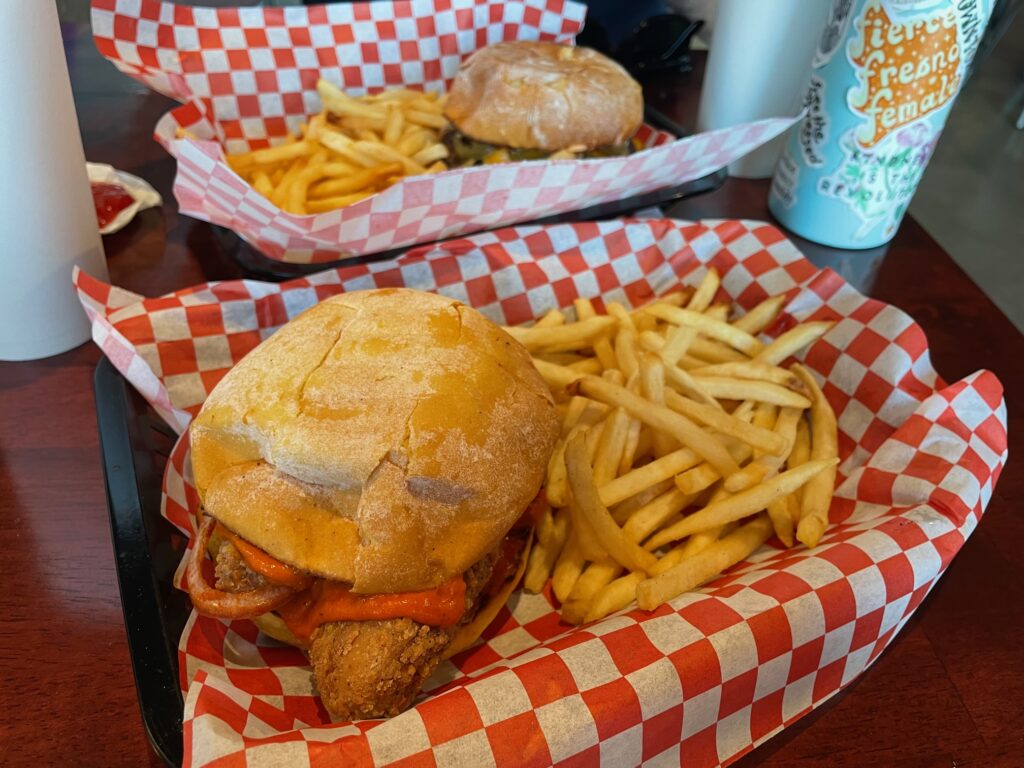 The Nashville style Hot Chicken Sandwich at Buttery Buns in Southwest Fresno